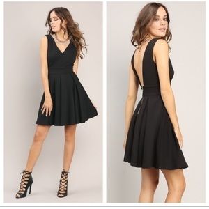 Haute Monde Black Textured Dress W/ Gold Zipper